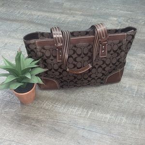 Coach Two Toned Brown Handbag